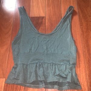 XS dark green flow tank top from pacsun